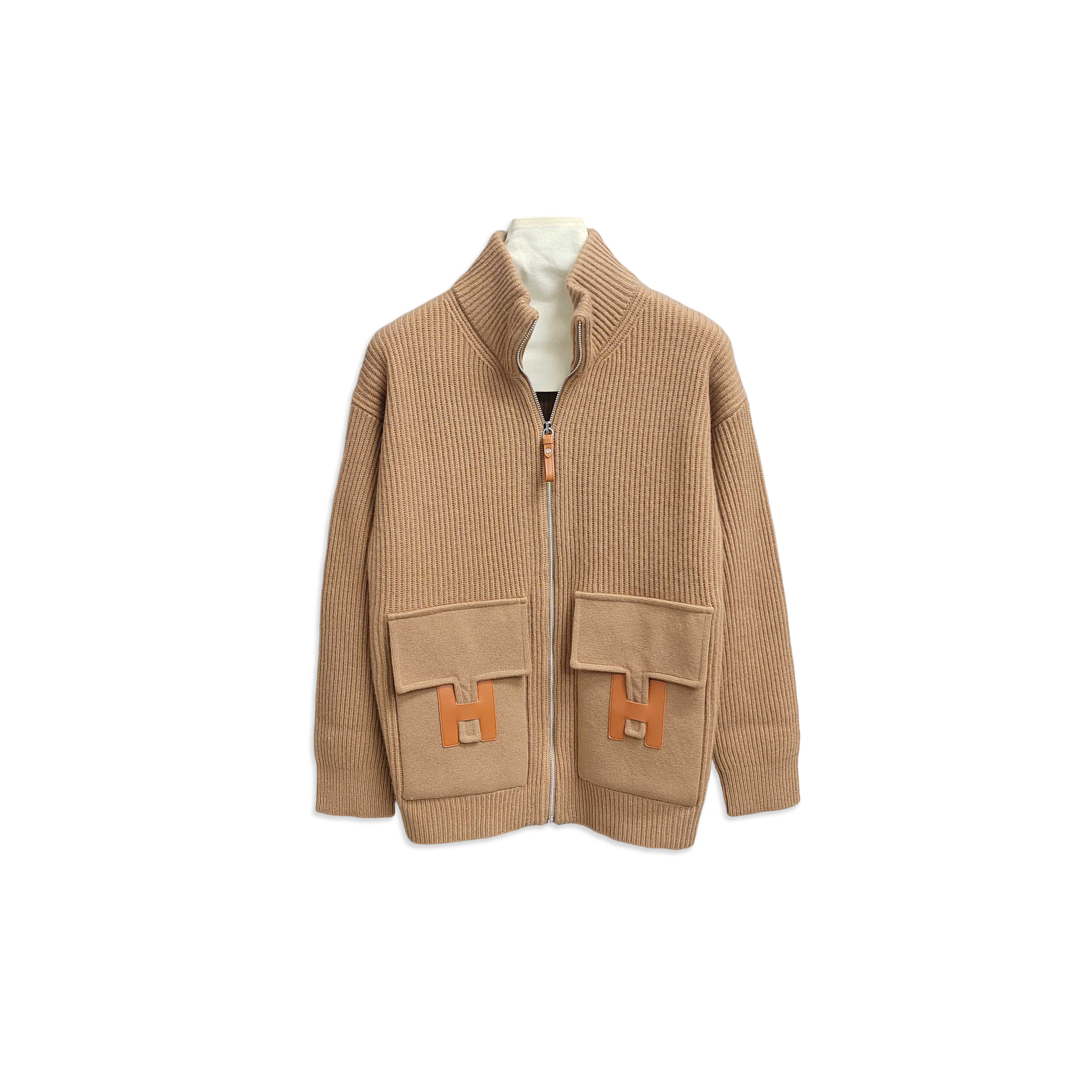 HERMES WOOL KNIT JACKET H5H2228 HERMES WOOL KNIT JACKET H5H2228